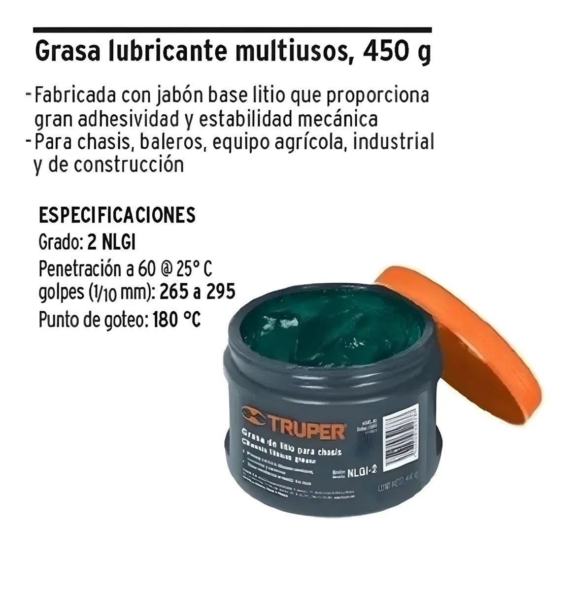 Grasa Lubricante Truper Multiusos 450 Gr3