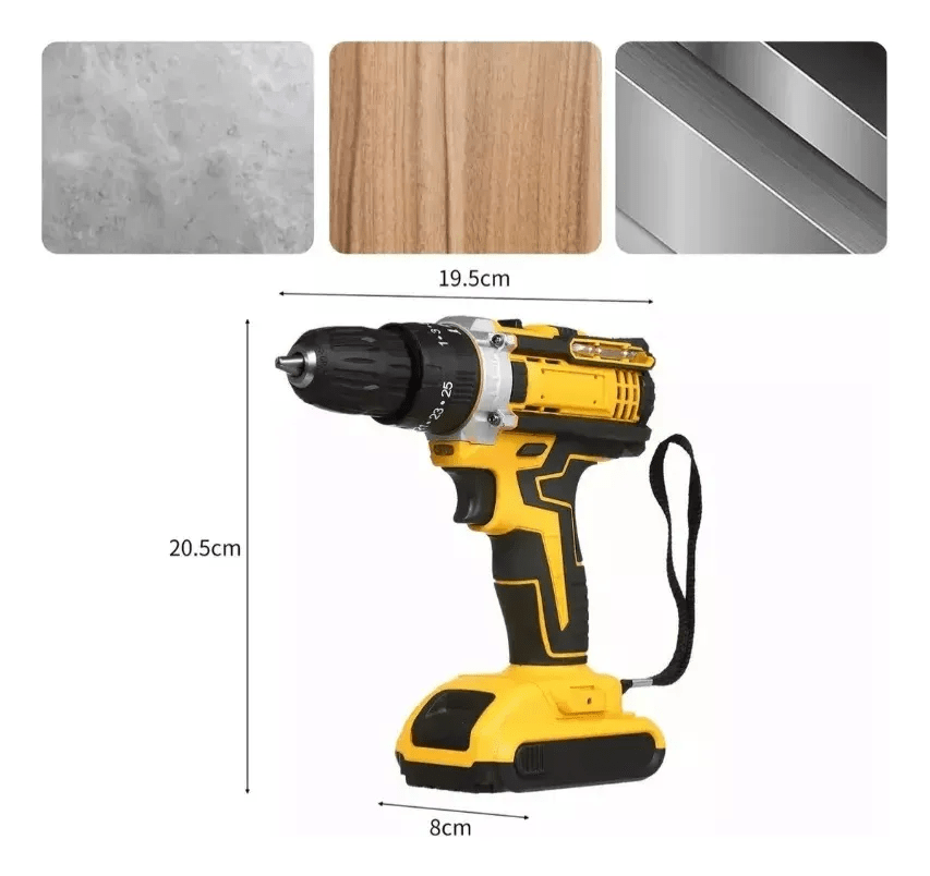 Taladro Inalámbrico 48v Percutor Atornillado 2 Baterías2