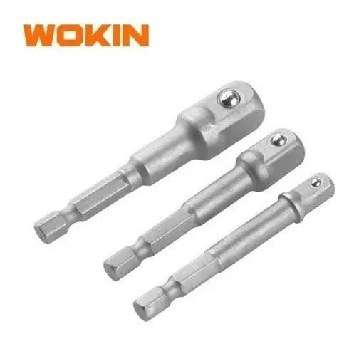 Pack 3 Puntas Adaptador Extensión Taladro Hexagonal A Dado1