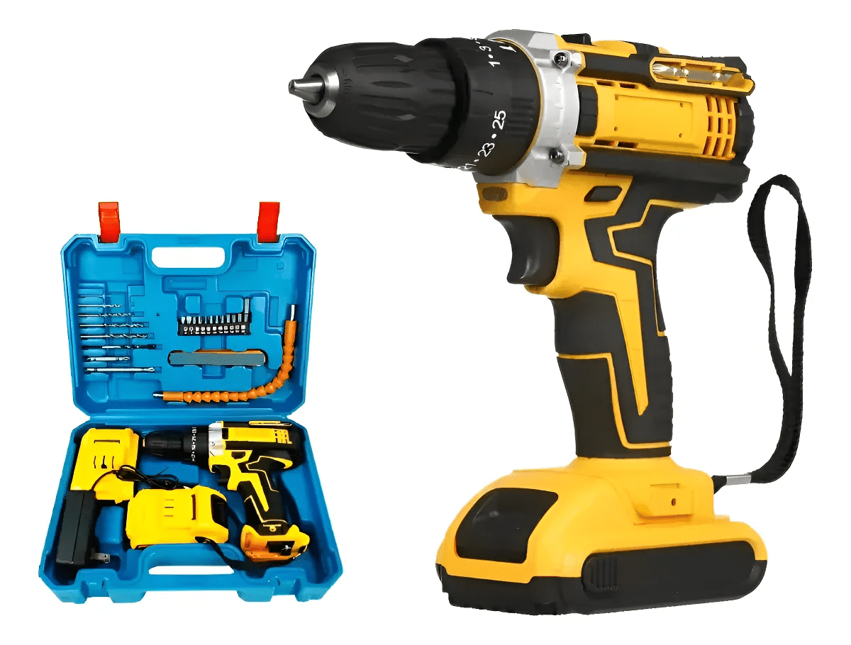 Taladro Inalámbrico 48v Percutor Atornillado 2 Baterías 4