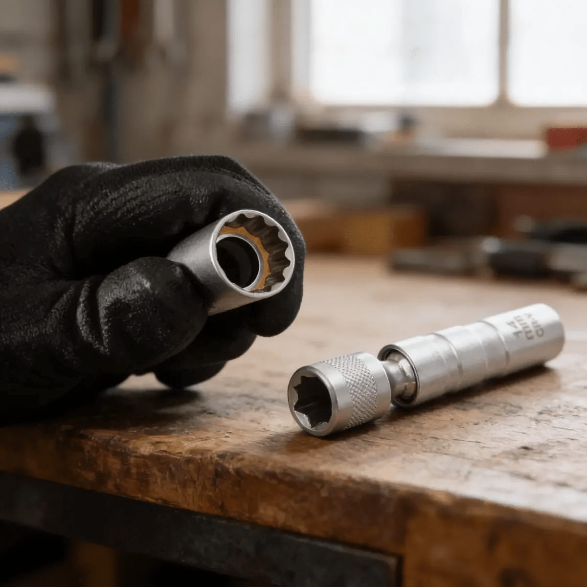 Dado Extractor Bujia Imantado Poligonal Articulado Encastre 3/84