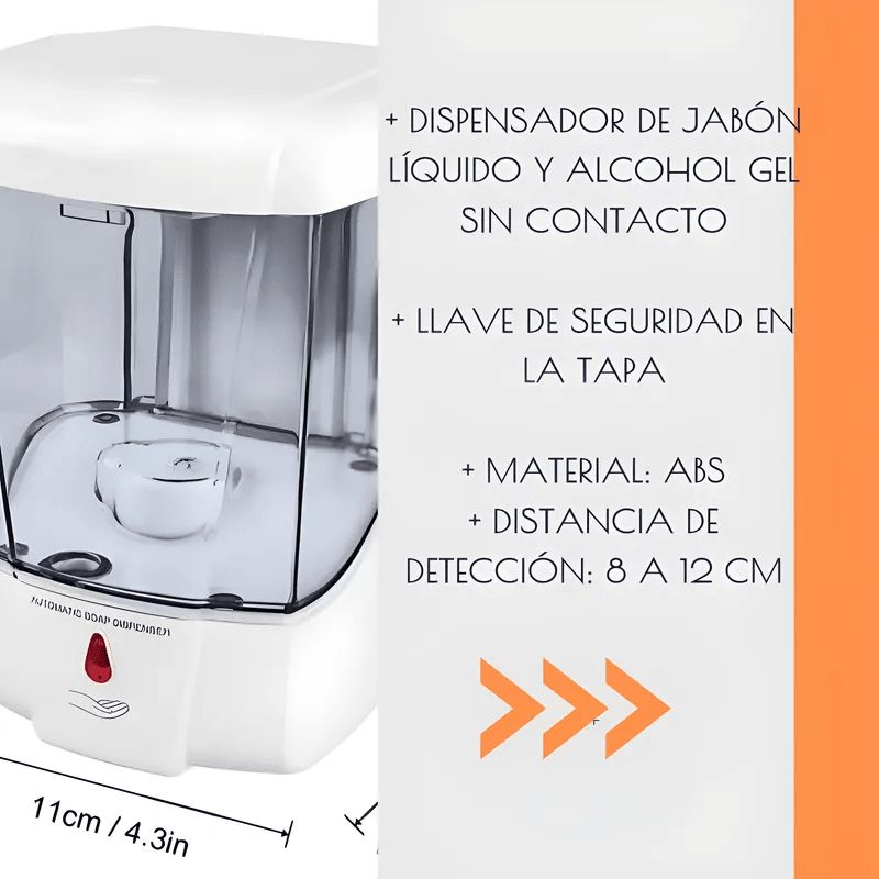Dispensador Automático Sin Contacto De Jabón O Alcohol Gel 700ML4