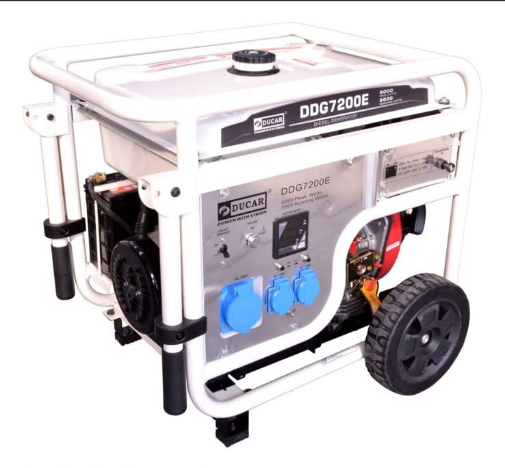 Generador Eléctrico 6500W Ducar Diesel Petrolero DDG7200E2