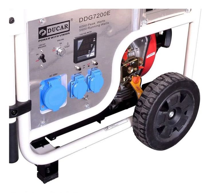 Generador Eléctrico 6500W Ducar Diesel Petrolero DDG7200E3