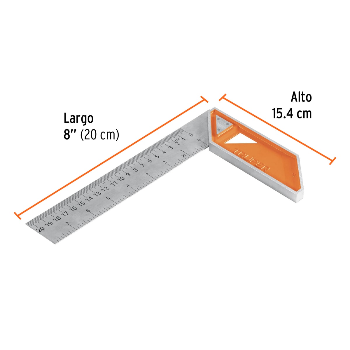 Escuadra Carpintera 8 pulg TRUPER EC-83