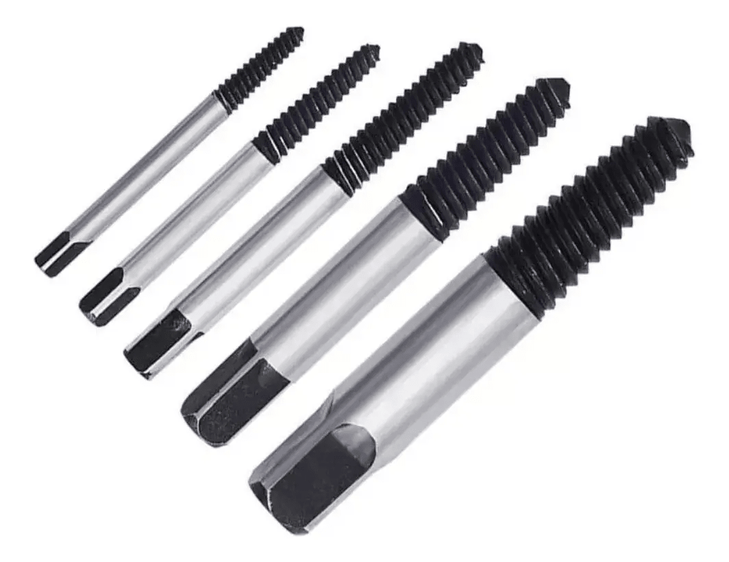 Extractor Perno y Tornillo Cortado o Rodado 5 pcs Rabo Chancho 0