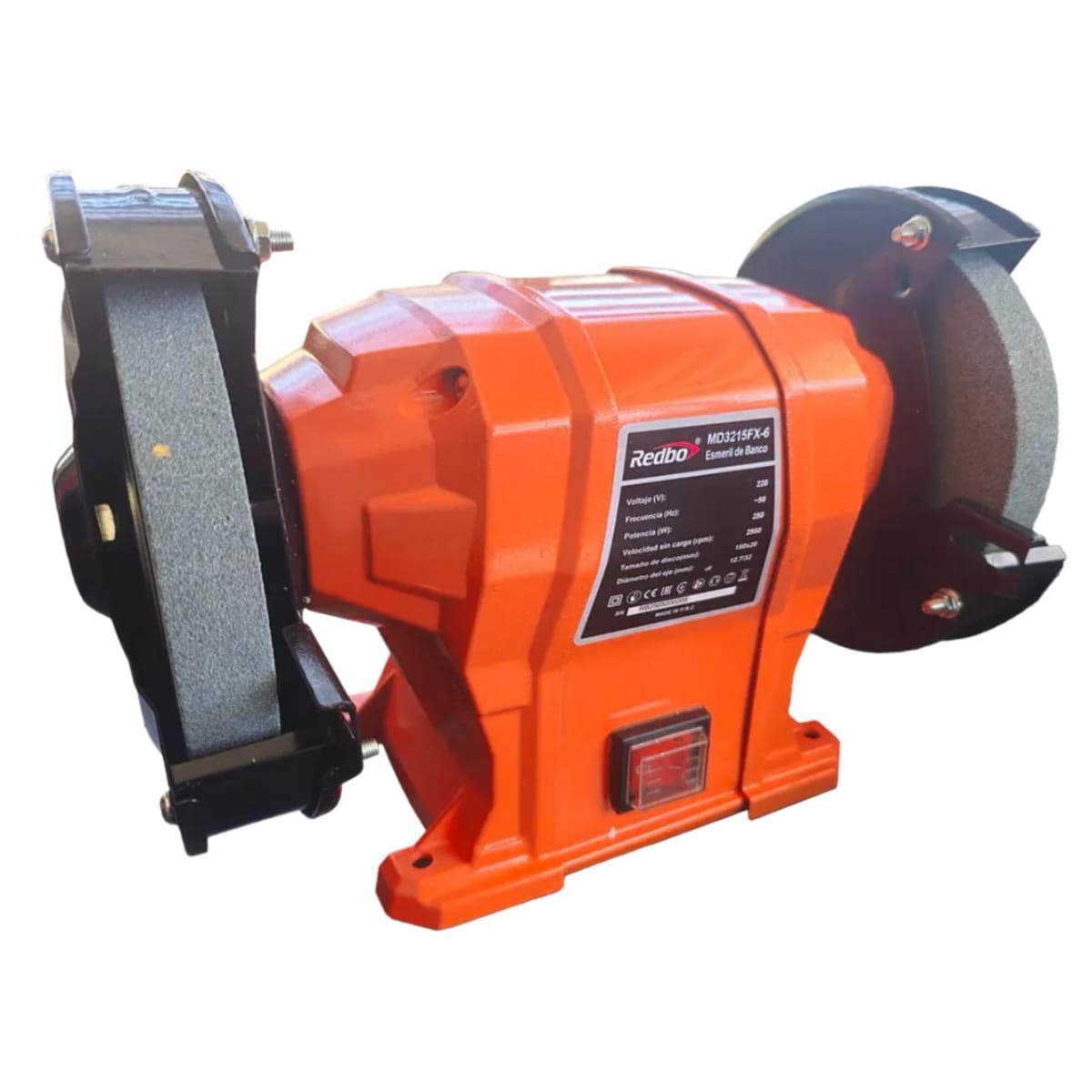 Esmeril De Banco 6 Pulgadas 250W Redbo2