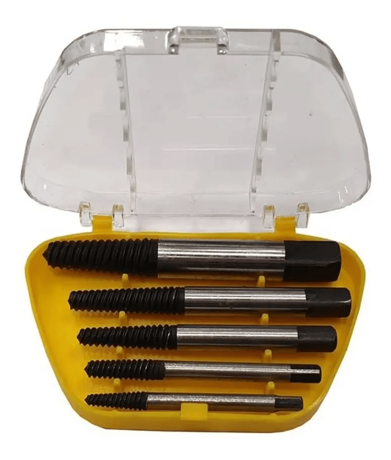 Extractor Perno y Tornillo Cortado o Rodado 5 pcs Rabo Chancho2