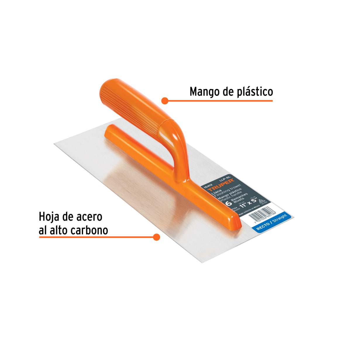 Llana Lisa Mango Plástico 11x5puLG Truper3