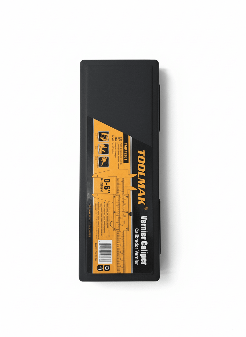 Pie De Metro Analogo 150mm 6 Pulgadas Metal Estuche Toolmak3