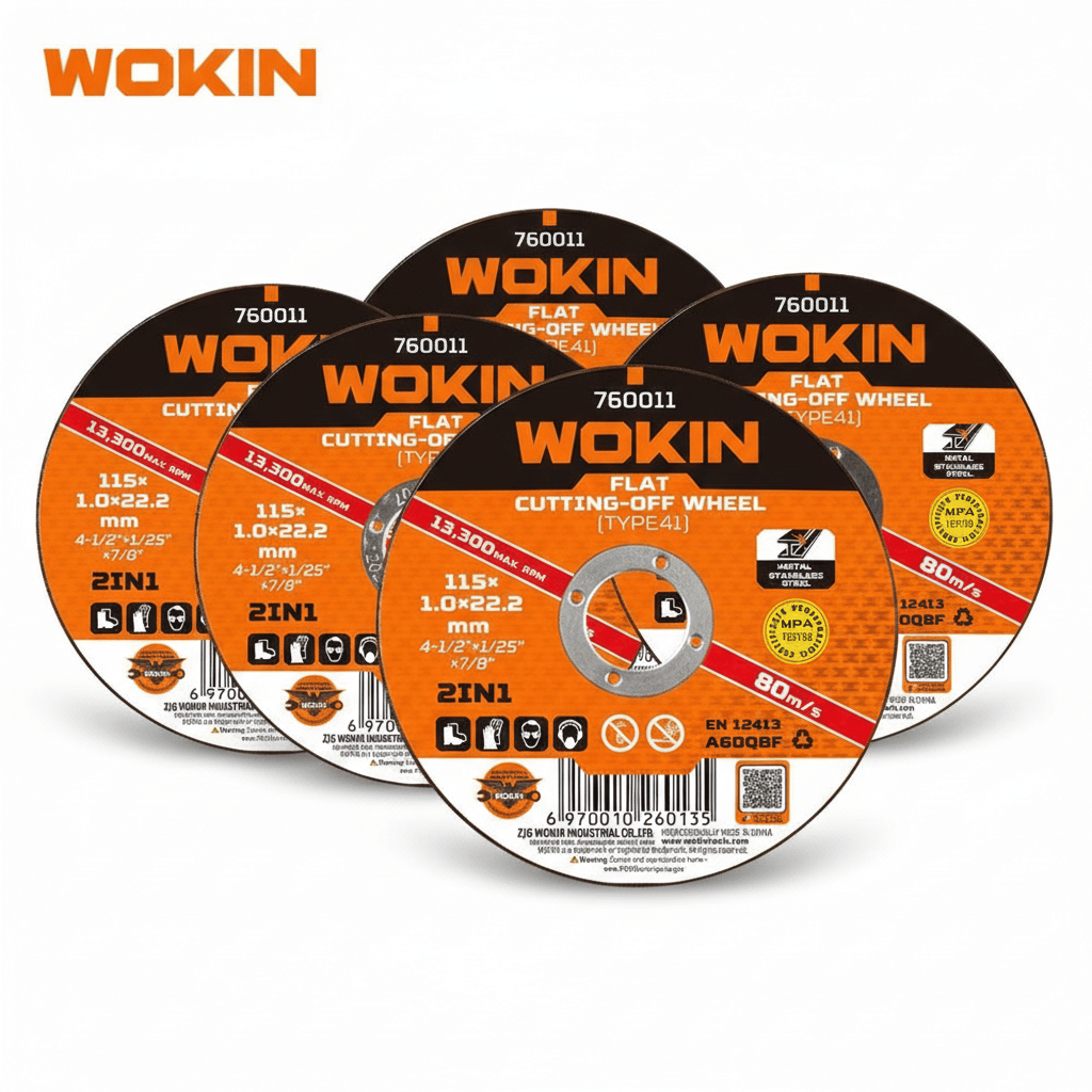 Disco De Corte Plano 4-1/2 PuLG Metal Acero Tipo 41 Wokin3