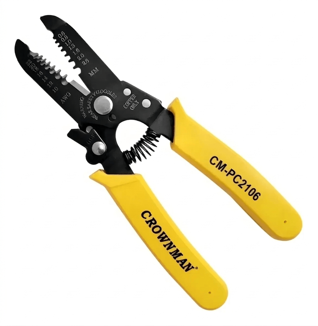 Alicate Pelacable Cortador Crownman 6'' Mango Antideslizante 0