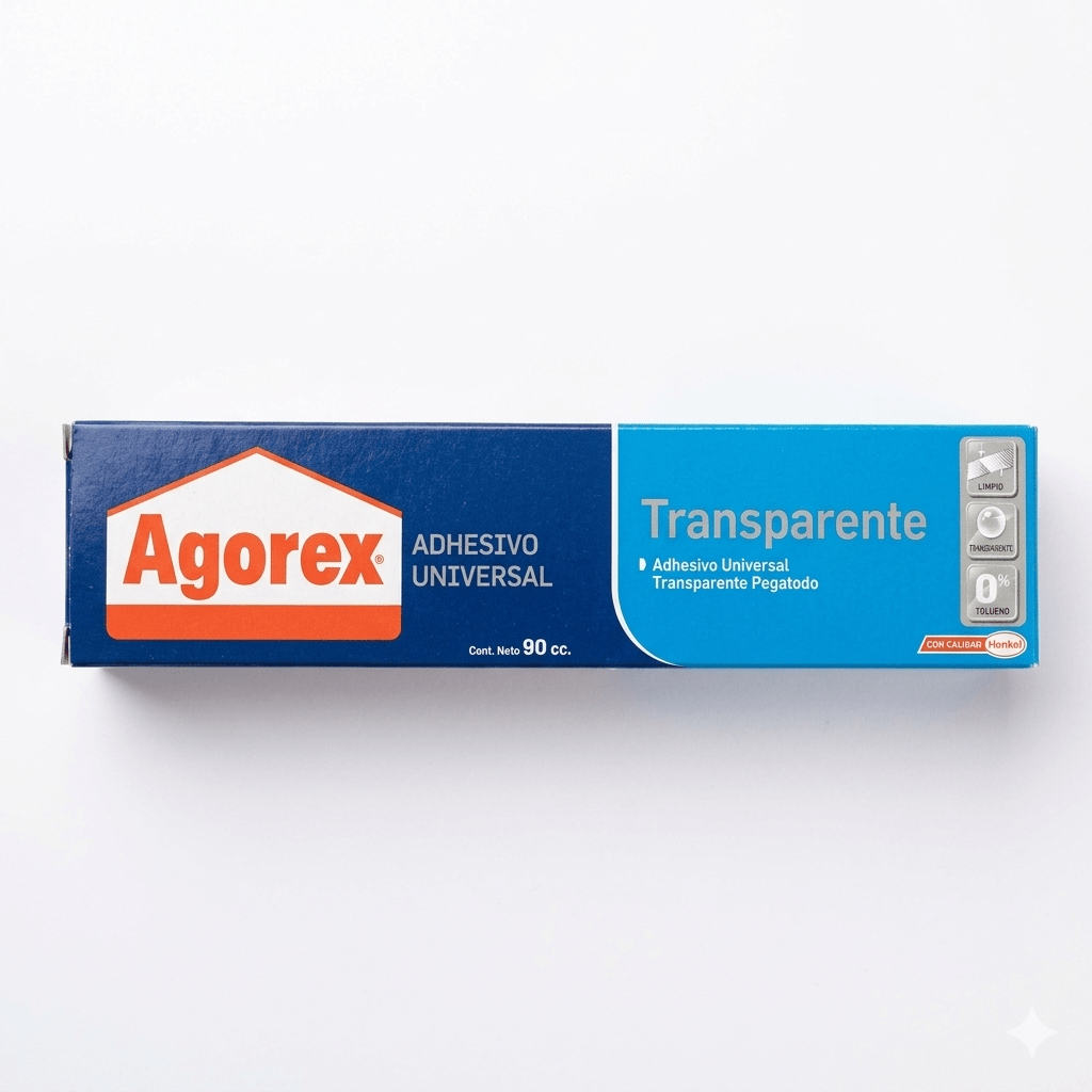 Pegamento Adhesivo Contacto Transparente Agorex 90 Cc Pomo3