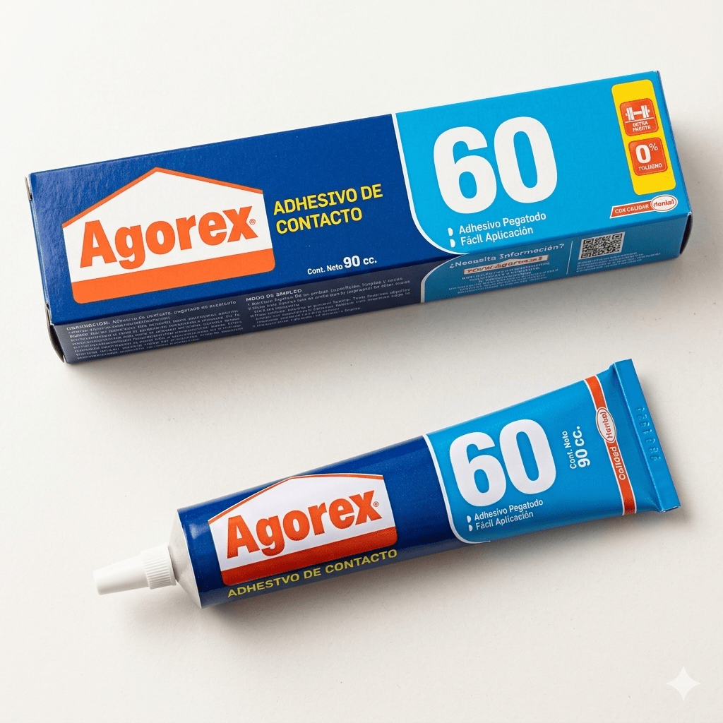 Pegamentos Agorex60 Adhesivo Contacto 90cc Caja Color Ambar2