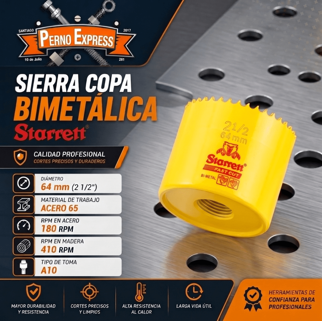 Sierra Copa Bimetal 64mm 2.1/2 Starrett Extra Cobalto2