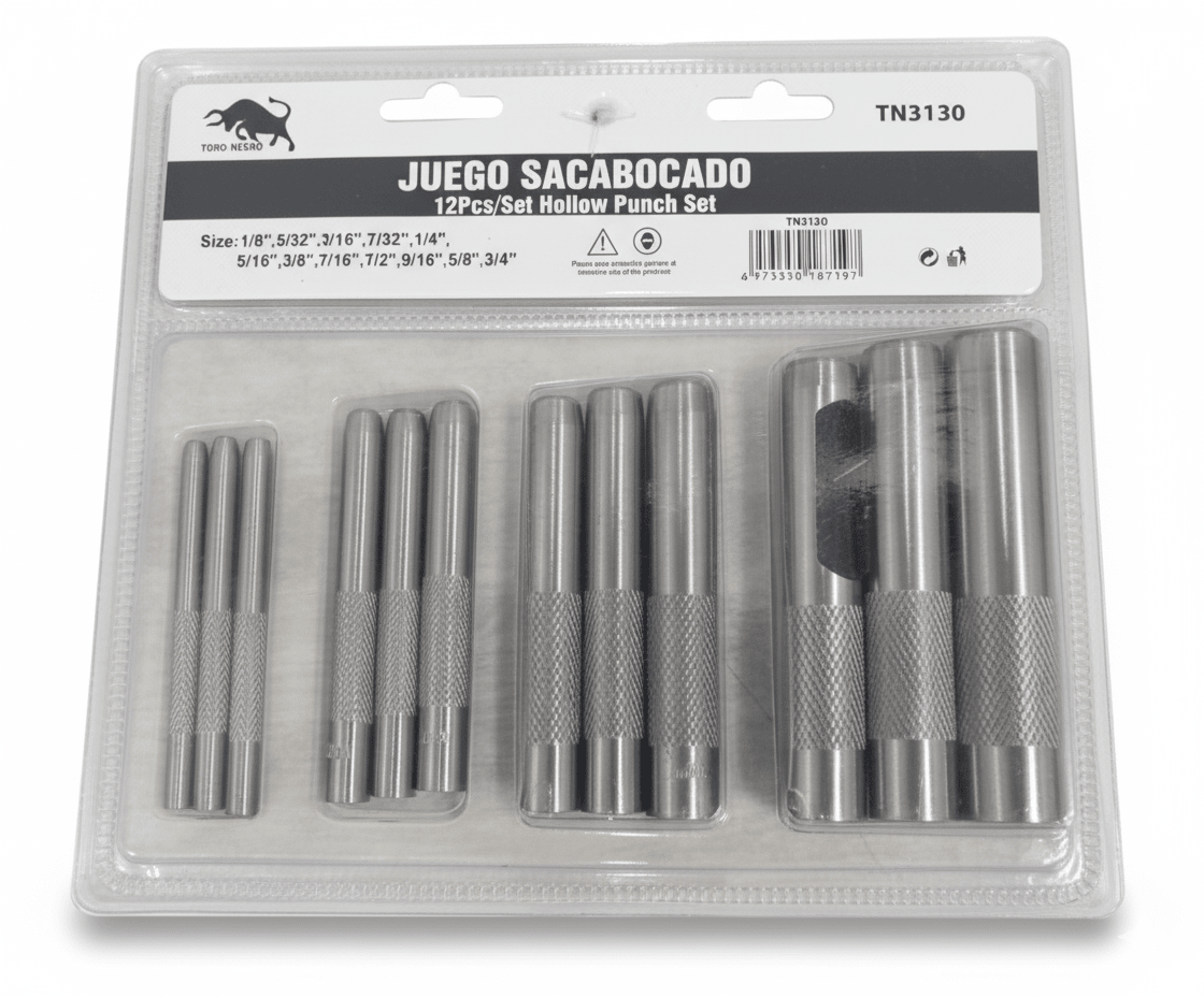 Juego Sacabocado De Impacto Set 12 Piezas Toro Negro3