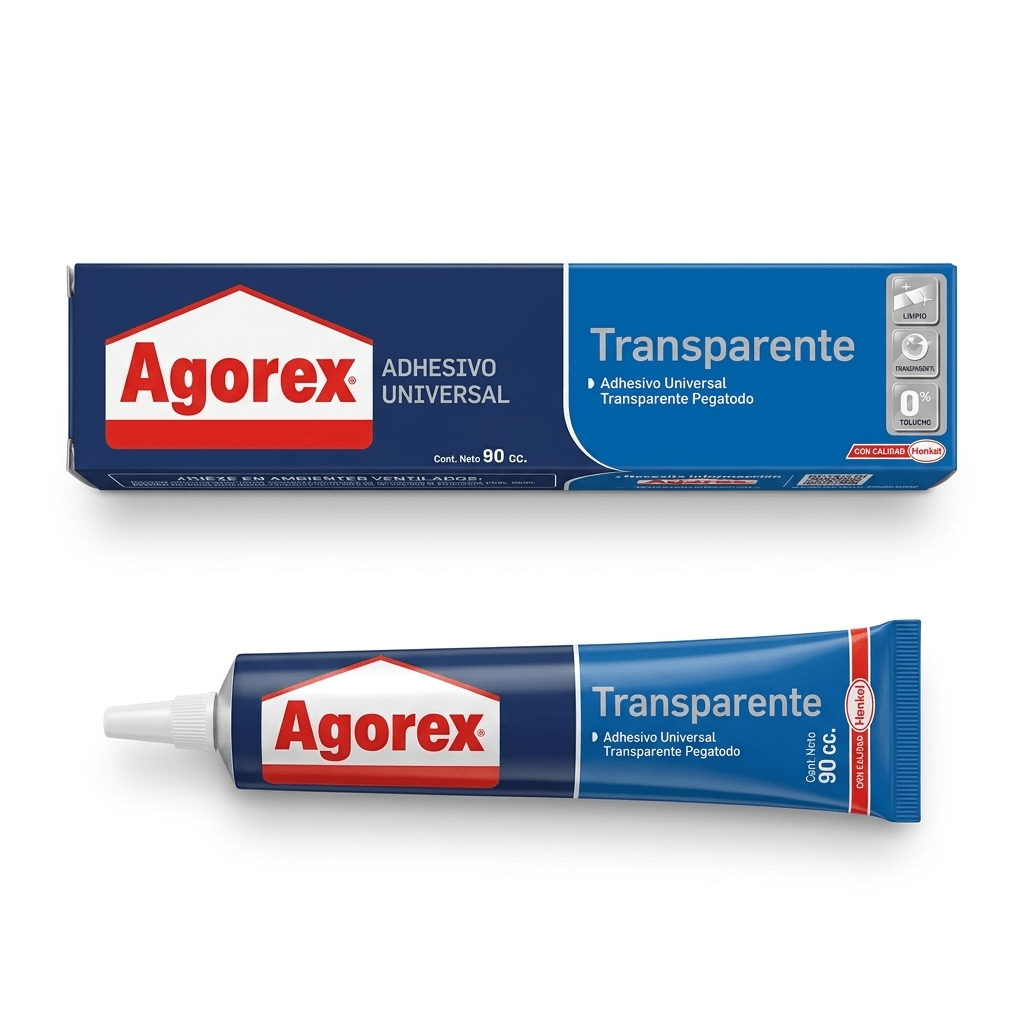 Pegamento Adhesivo Contacto Transparente Agorex 90 Cc Pomo2