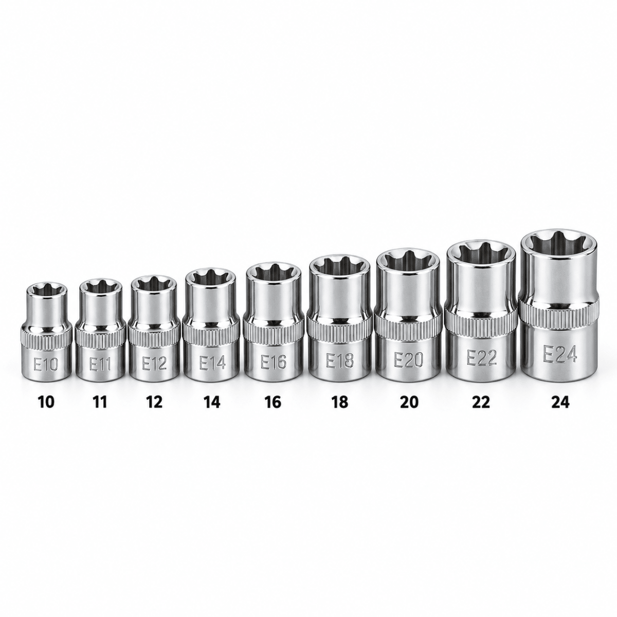 JUEGO DADO ESTRELLA TORX 9 PIEZAS CUADRANTE 1/2