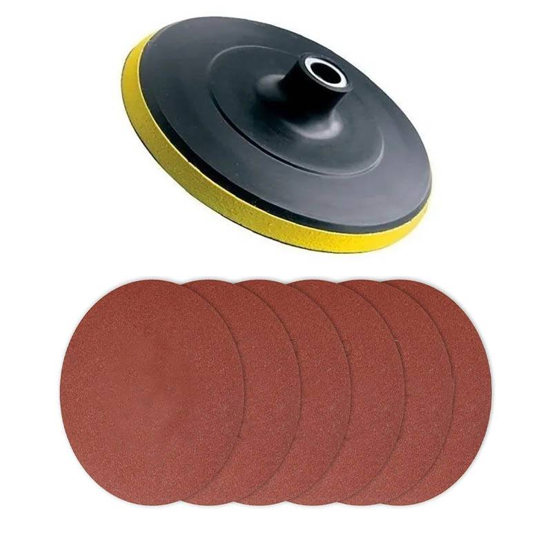 Disco Goma Para Pulir 7 Pulgadas Con Lijas2