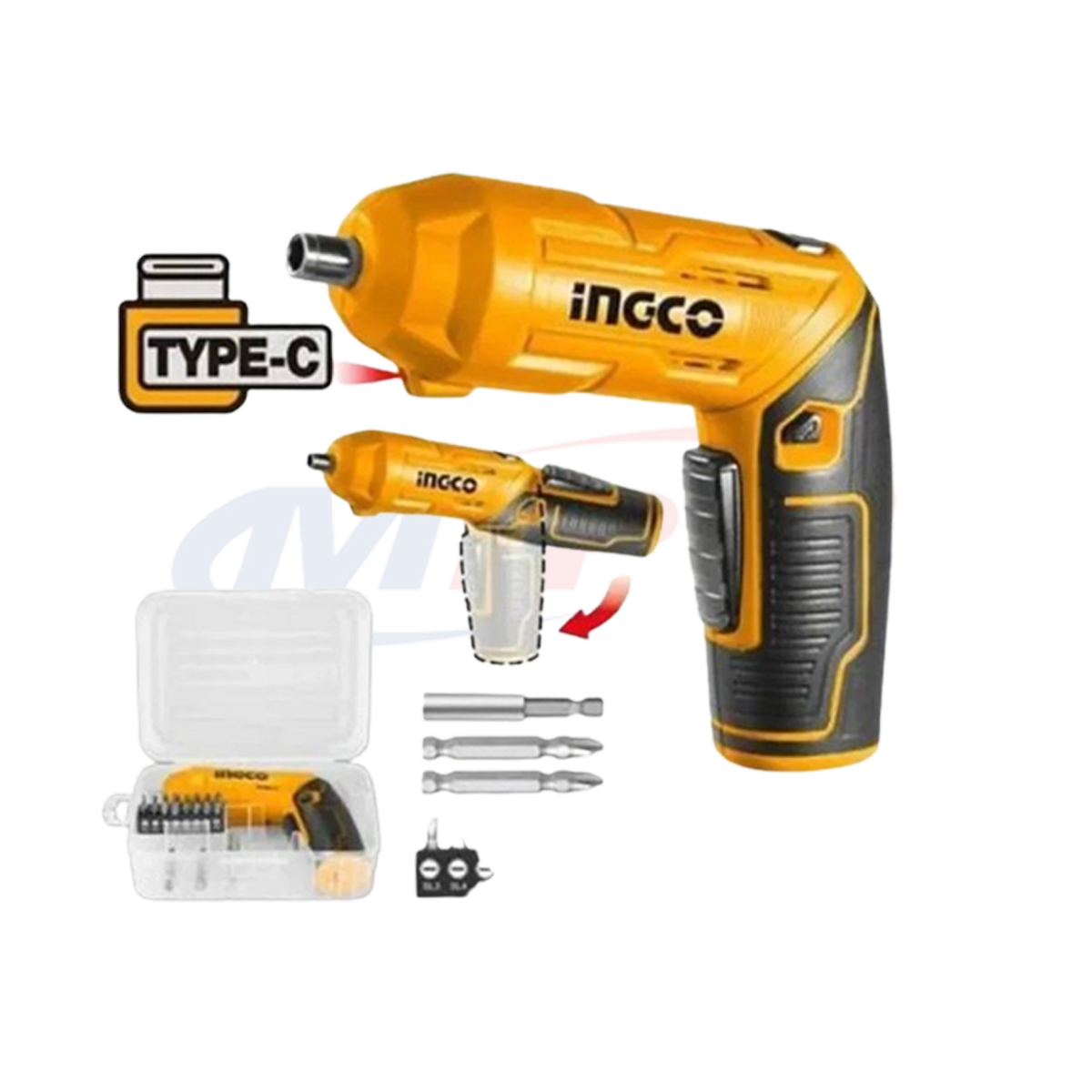 Atornillador Inalambrico 4v Con Accesorios Ingco Csdli0442 0