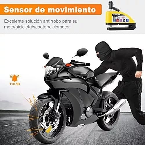Candado Alarma Bici/moto Freno De Disco Antirrobos4