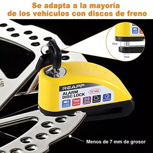 Candado Alarma Bici/moto Freno De Disco Antirrobos3