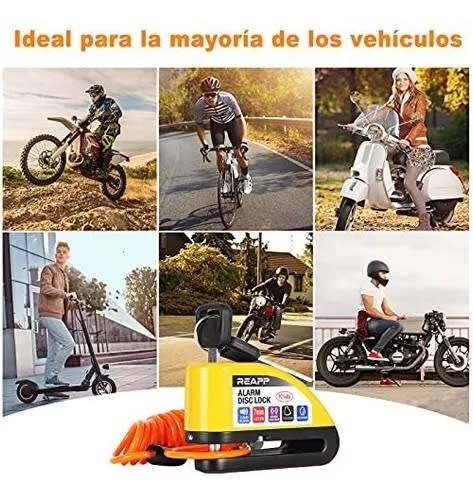Candado Alarma Bici/moto Freno De Disco Antirrobos2