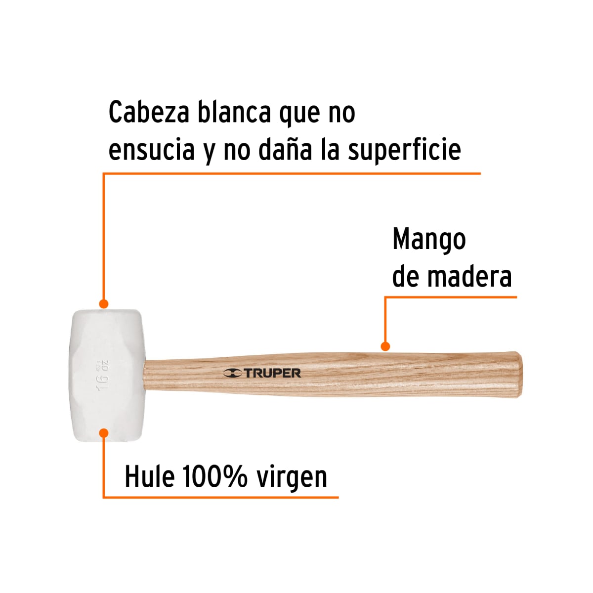 MAZO DE GOMA TRUPER MH-163
