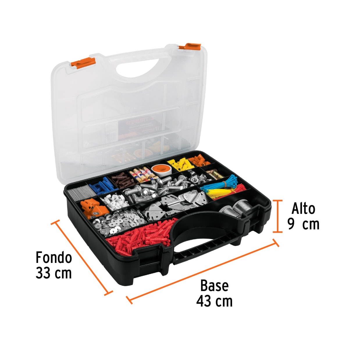 Caja Organizador 17 Compartimentos Reforzado Truper Org-17x3