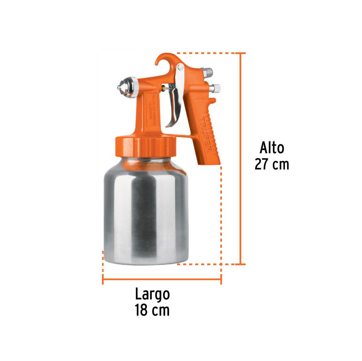 Pistola P/pintar Baja Presion 20-50psi TRUPER PIPI-26 1L2