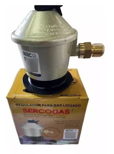 Regulador De Gas C/Valvula De Seguridad 3/8pulg Sercogas1