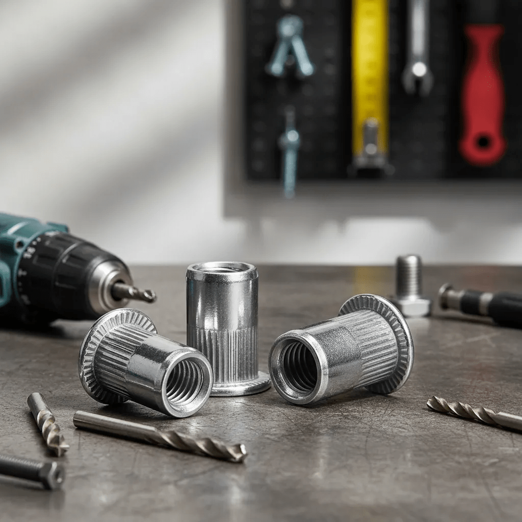 Tuerca Remachable Hilo 1/4 Hierro Pack 50 Und Fierro zincado1