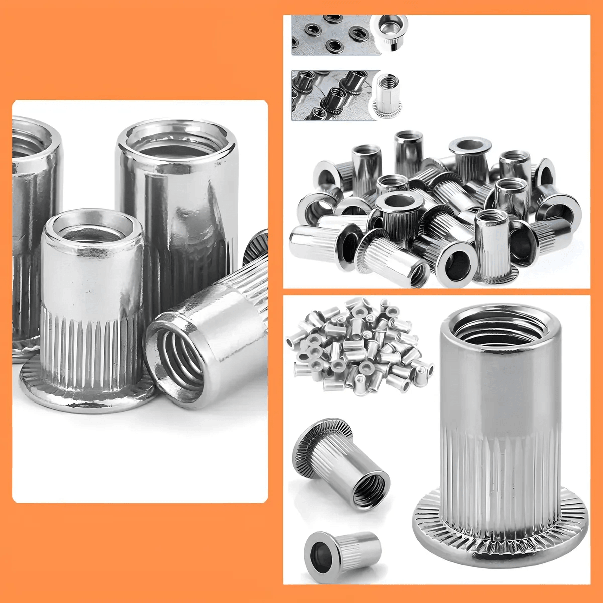Tuerca Remachable Hilo 3/8 Hierro Pack 50 Und Fierro zincado4