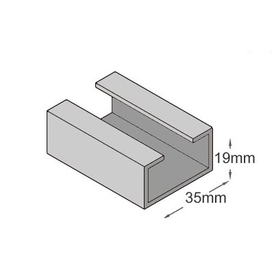 Riel Rc 19x35x1.2mm x 1 Metro Zincdo1