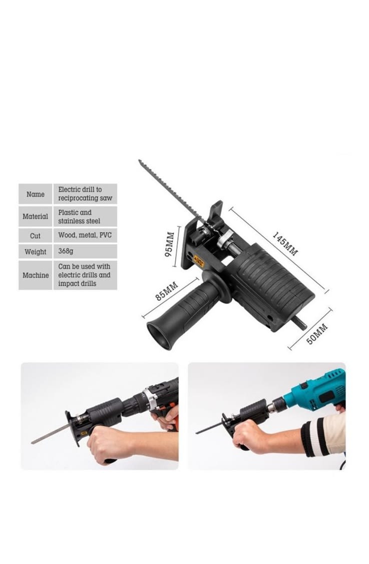 Adaptador Sierra Sable Caladora Serrucho Para Taladro3