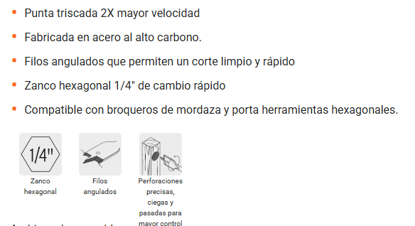 BROCA PALETA 3/4 TRUPER5