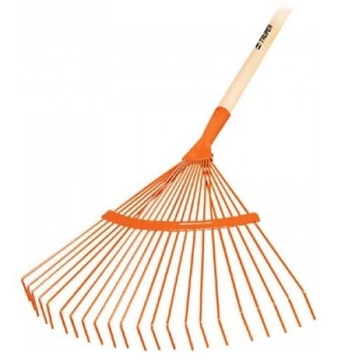 Barre Hojas Metalico 22 Dientes Con Mango De Madera Truper 0