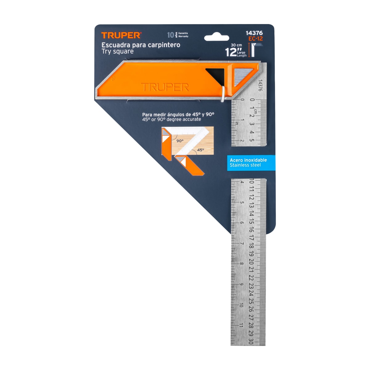 ESCUADRA CARPINTERO 12 pulg TRUPER EC-12 0