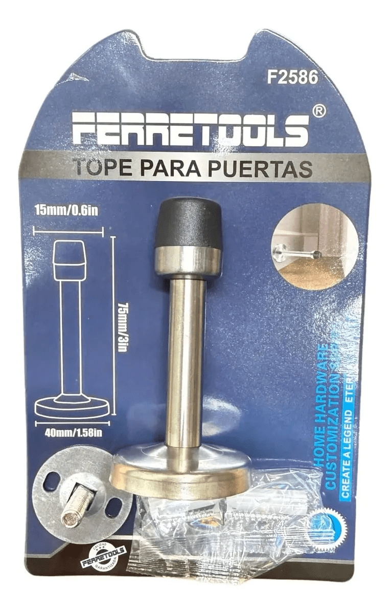 Tope Recto Para Puerta A Pared Cromadro Tipo Espiga2