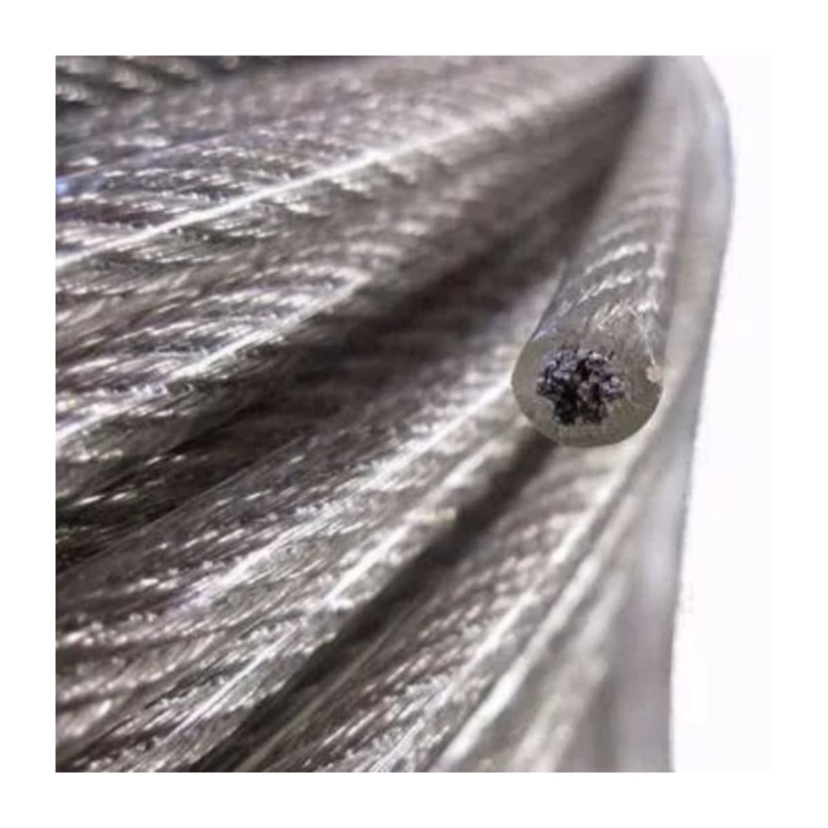 Cable O Piola De 2 A 3mm De Acero Forrada En Pvc Rollo 25mts2