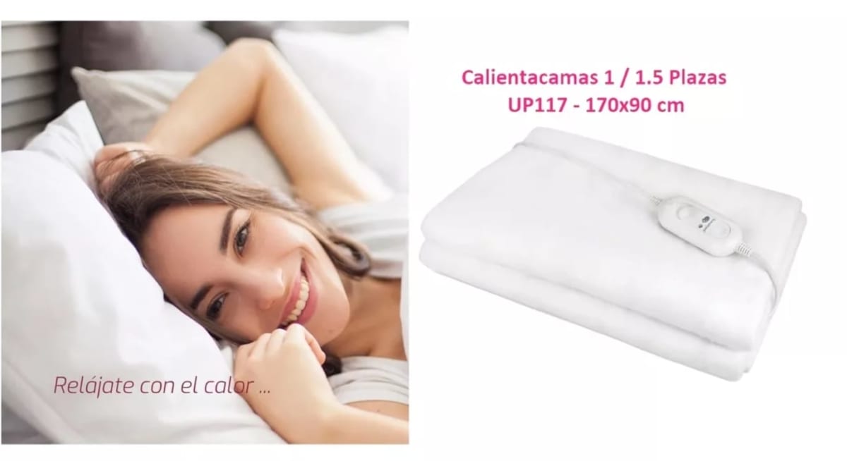 Calientacama 1-1.5 Plazas 150x80 Pekatherm 2 niveles UP1054