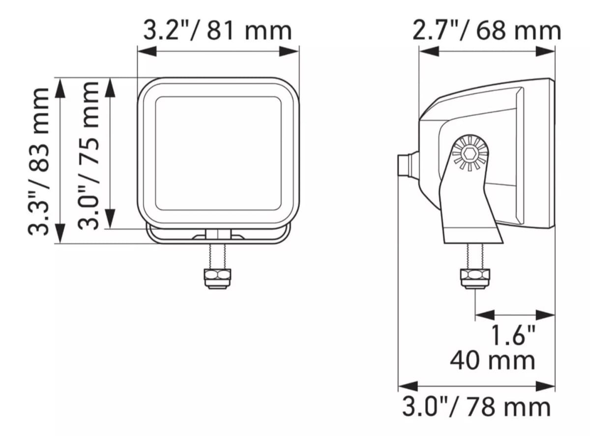 Kit Foco Neblinero Led Hella Black Magic Cubo 3.2 SPOT6