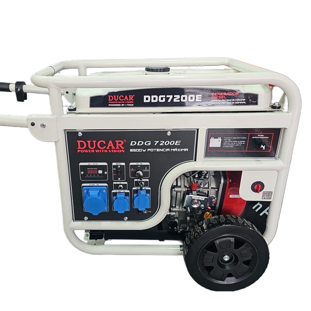 Generador Eléctrico 6500W Ducar Diesel Petrolero DDG7200E4