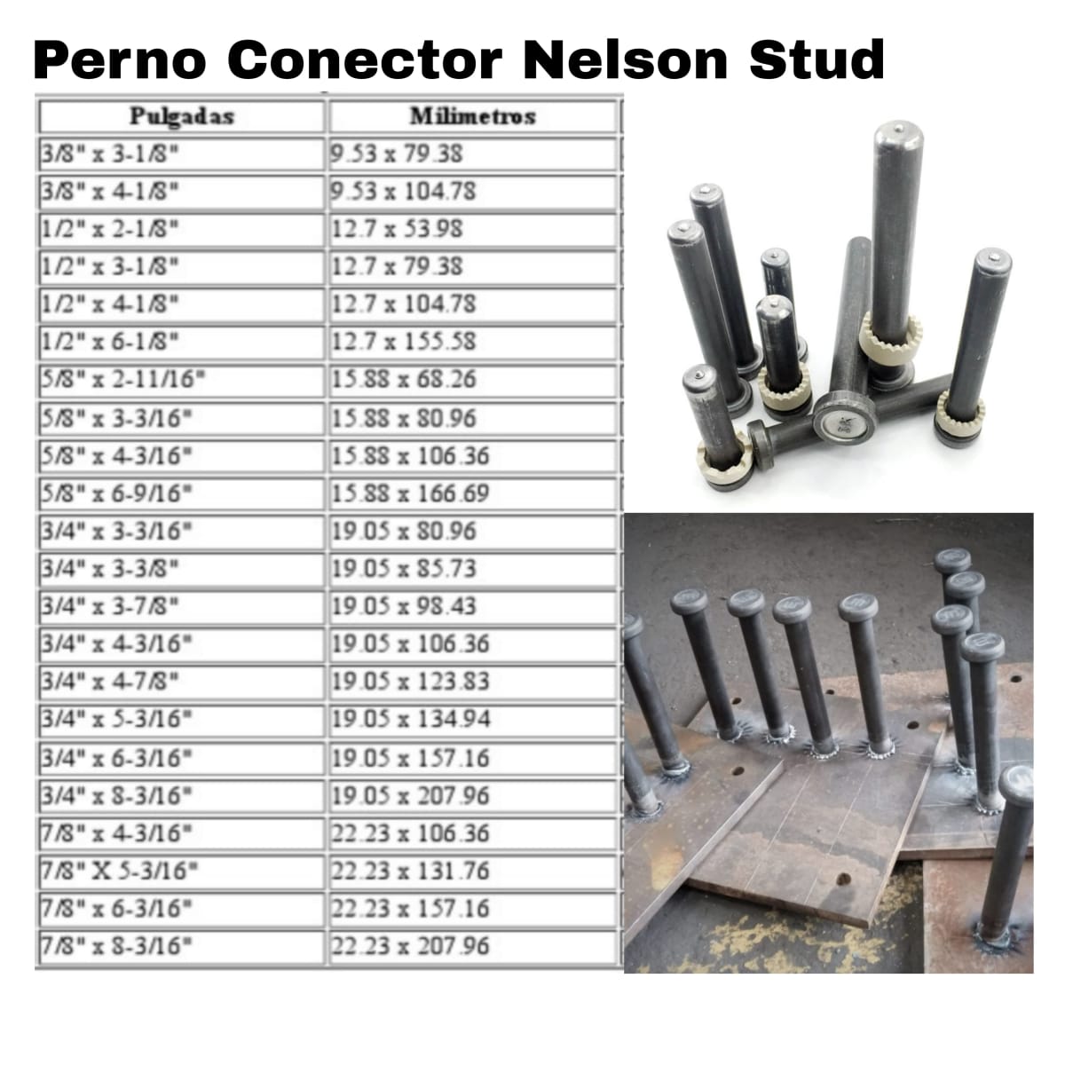 PERNO CONECTOR NELSON STUD 3/43
