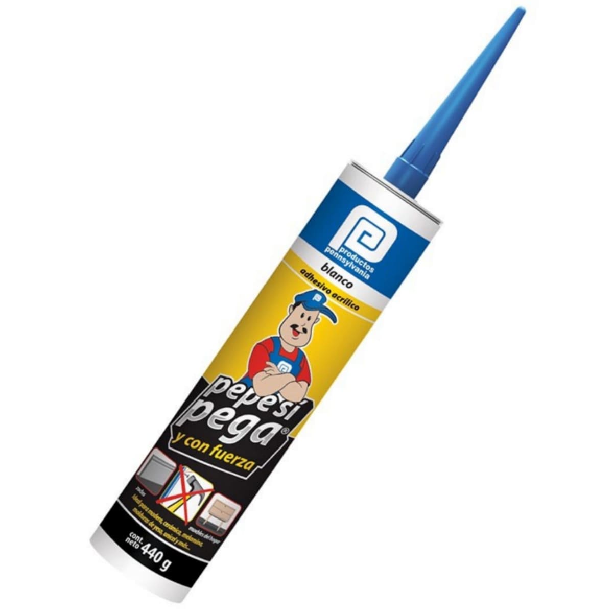ADHESIVO MONTAJE PEPE SI PEGA BLANCO  440gr PINTABLE ACRILICO 0