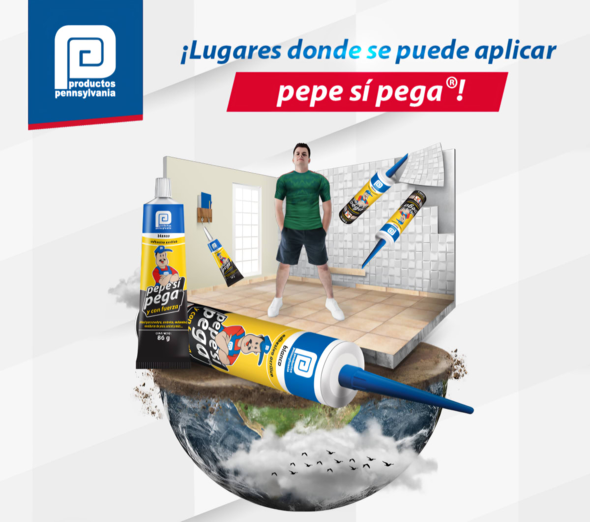 ADHESIVO MONTAJE PEPE SI PEGA BLANCO  440gr PINTABLE ACRILICO2