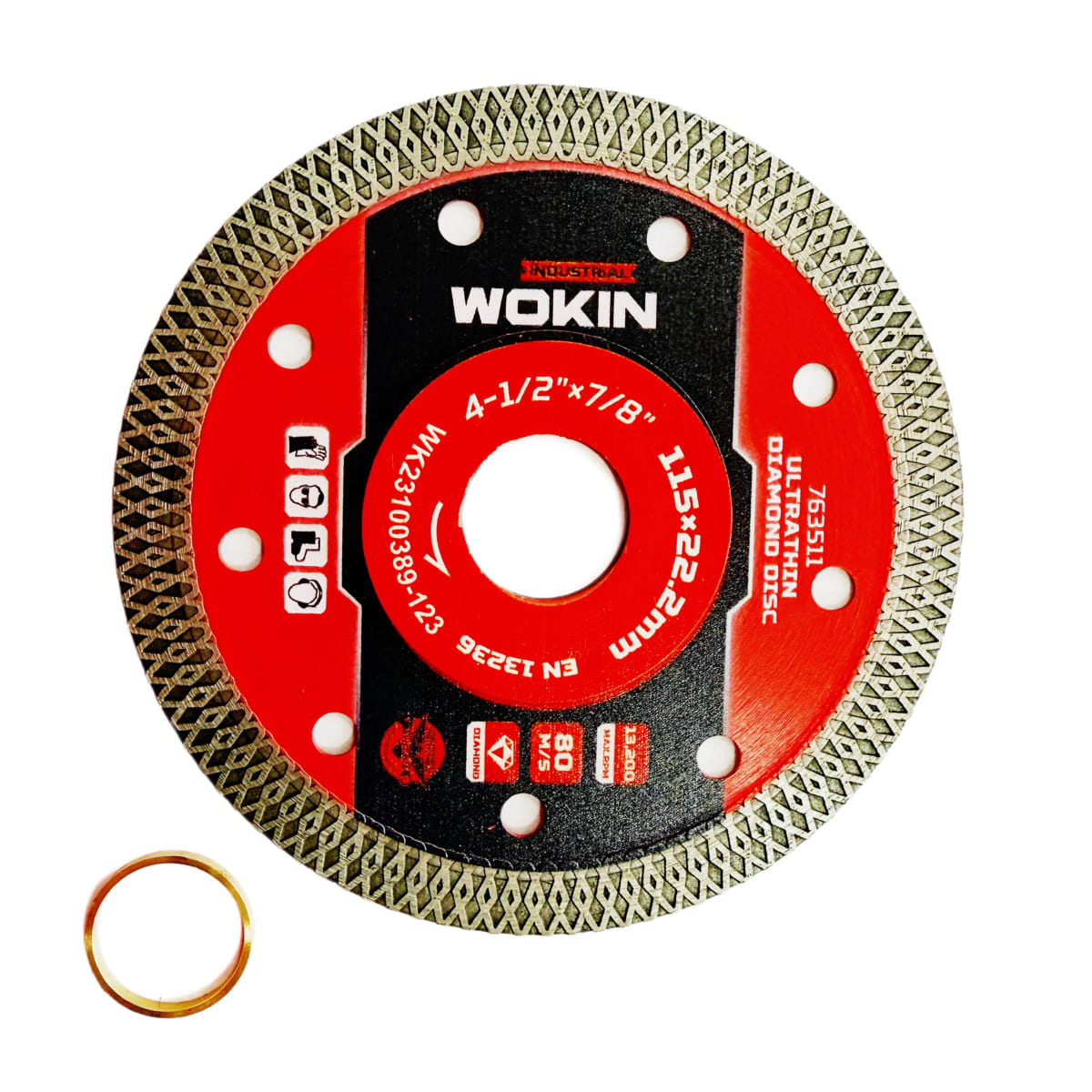 DISCO DIAMANTADO PORCELANATO 4.5 pulg MARMOL GRANITO EXTRA FINO WOKIN 7635112