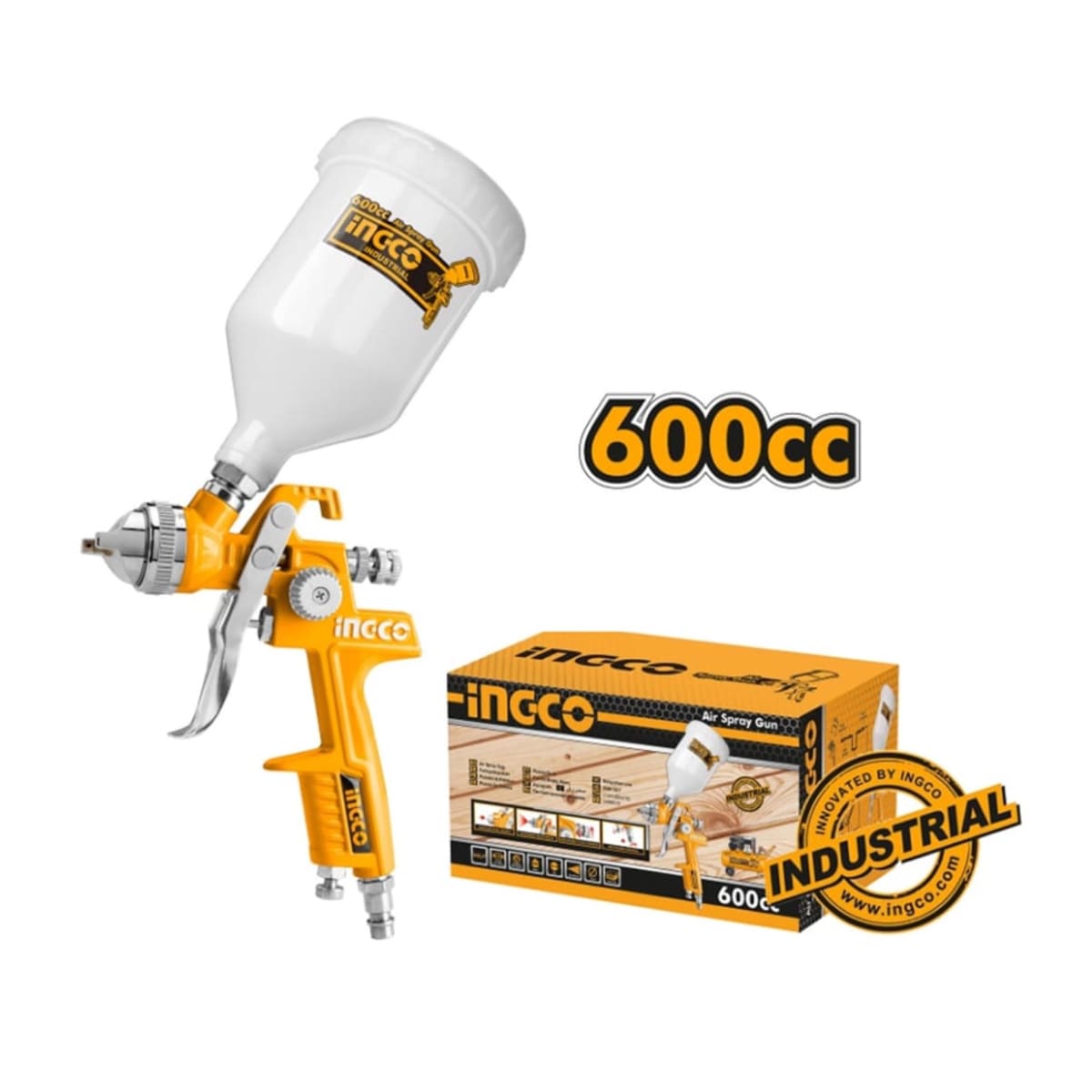 Pistola De Pintura 600cc De Aire Hvlp 1.4mm Ingco Asg1061 0