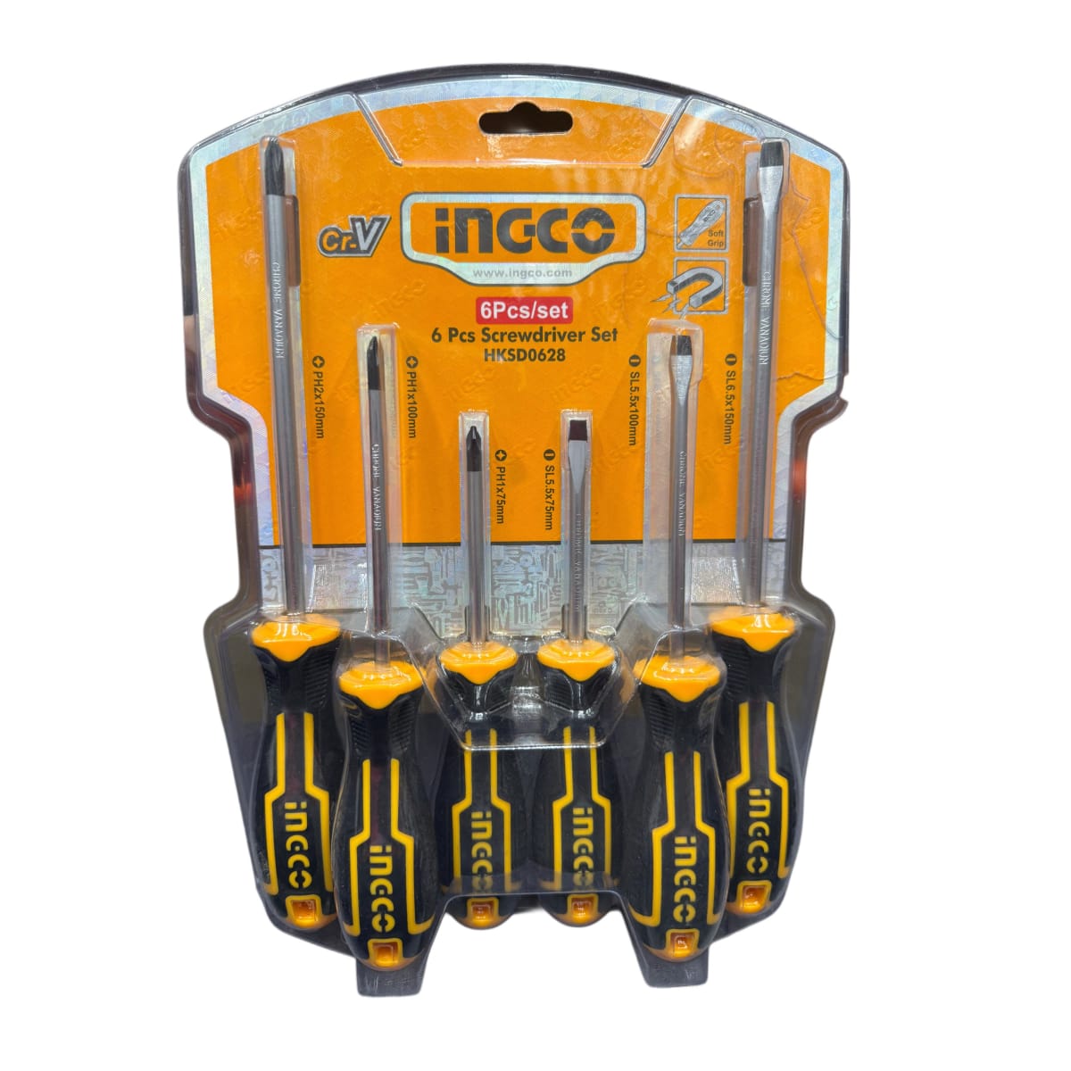 Set Destornillador Industrial 6 Piezas Ingco HKSD06282