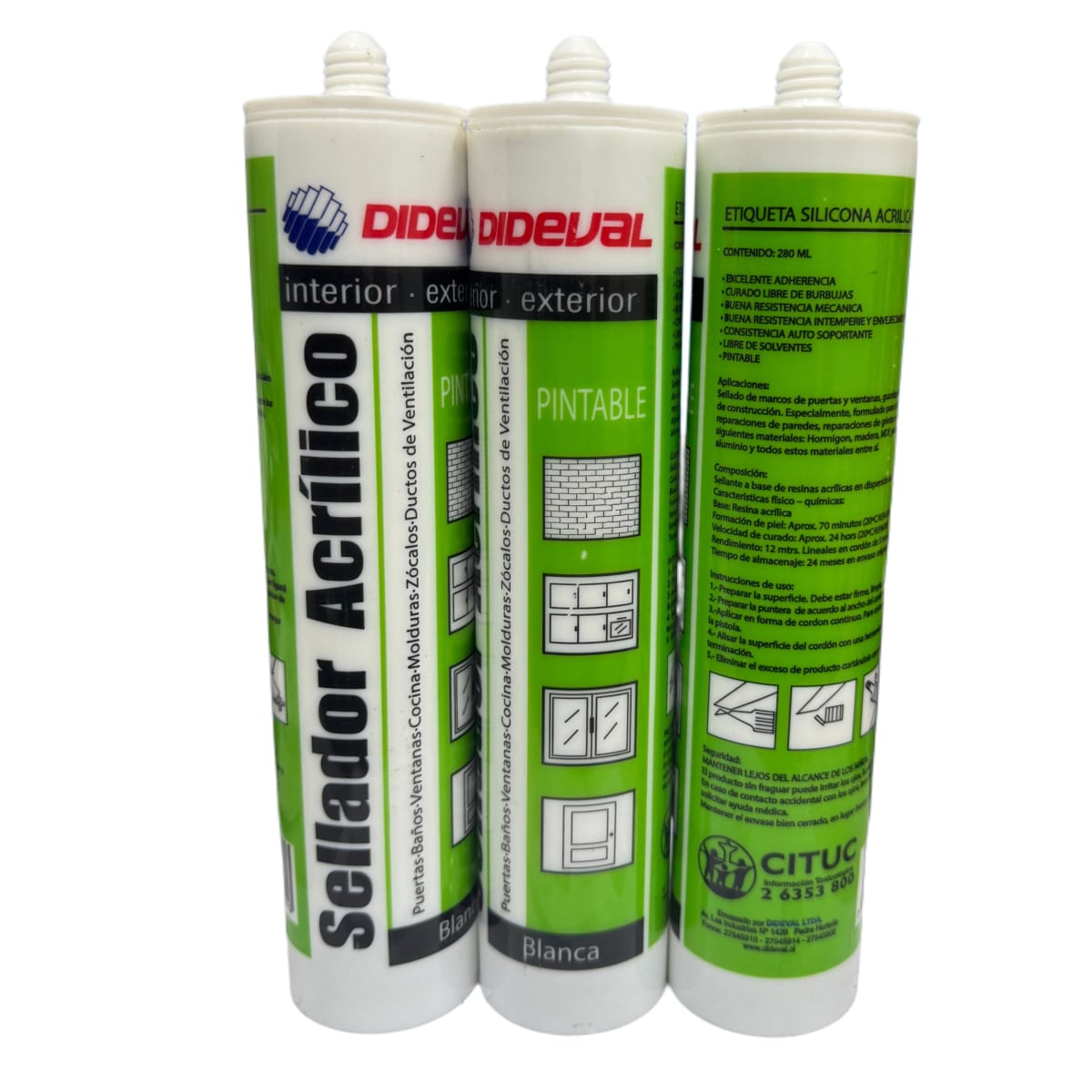 SELLADOR ACRILICO PINTABLE BLANCO DIDEVAL 280ML2